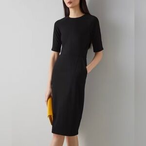 L.K. Bennett Liya Jersey Dress Black Sz 8
